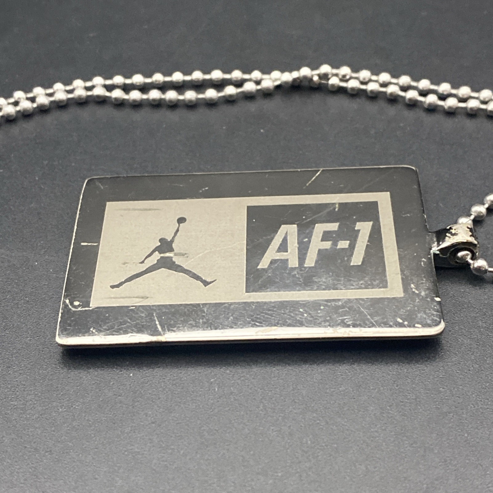 Michael Jordan Jumpman Pendant – AF1 Air Force One Black Stainless Steel LOOK