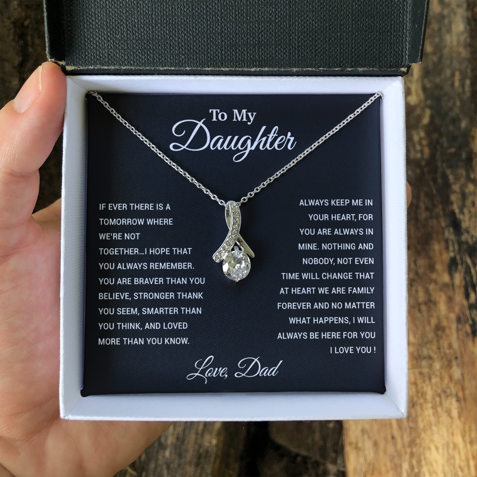To My Daughter Necklace, Gift for Daughter from Dad, Father Daughter Necklace