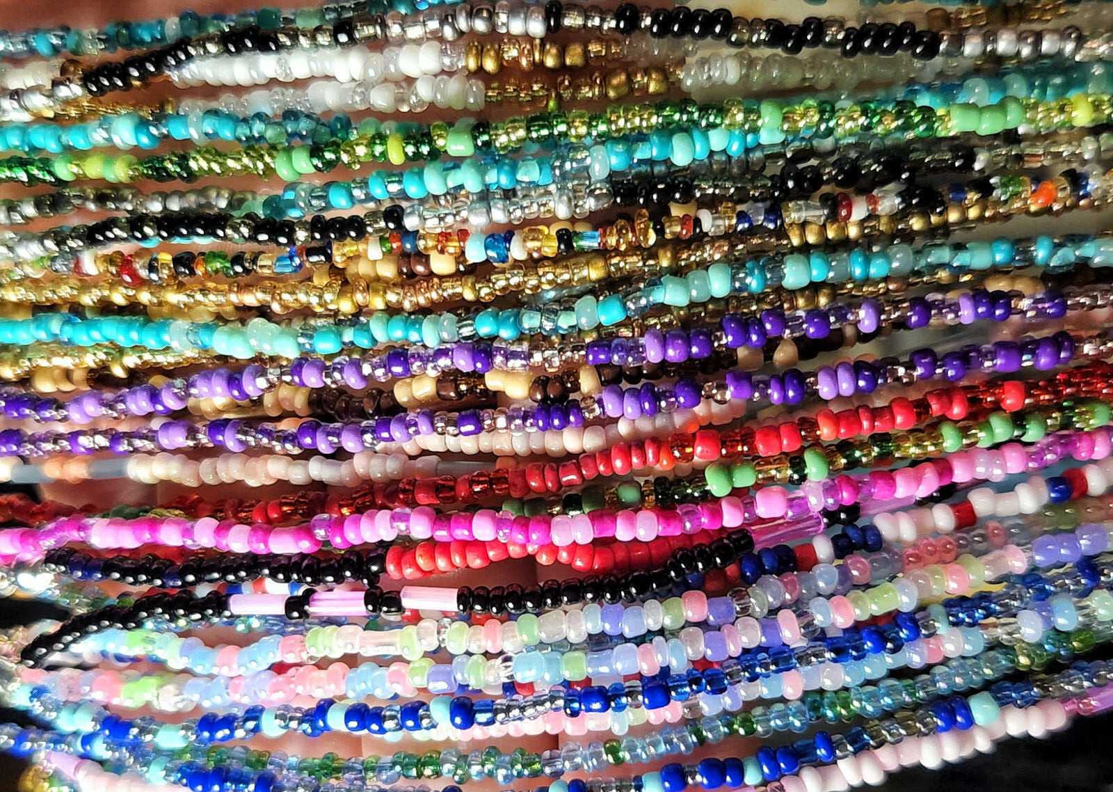 STRONG Delicate Seed Bead ankle wrist bracelet anklet 7-8-9-10-11″ HANDMADE USA