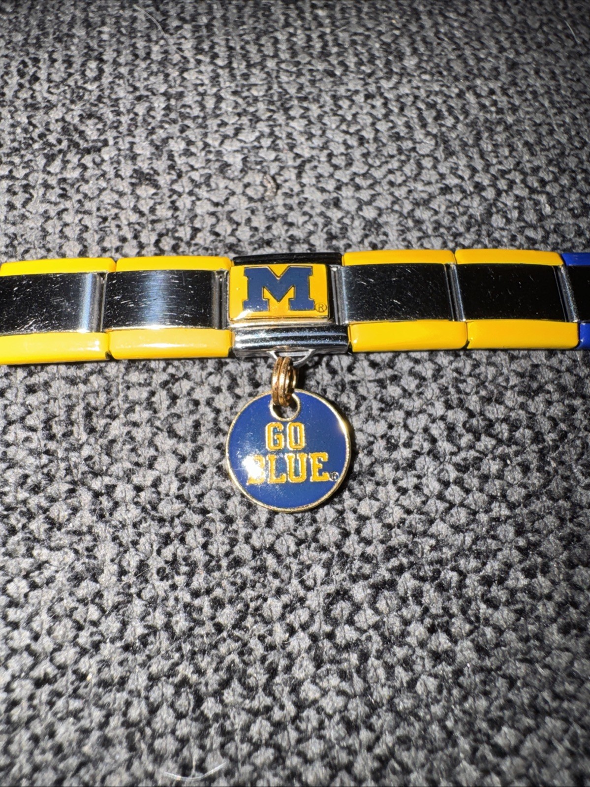 Michigan Wolverines Licensed Casa d’oro Italian Charm 9mm Bracelet
