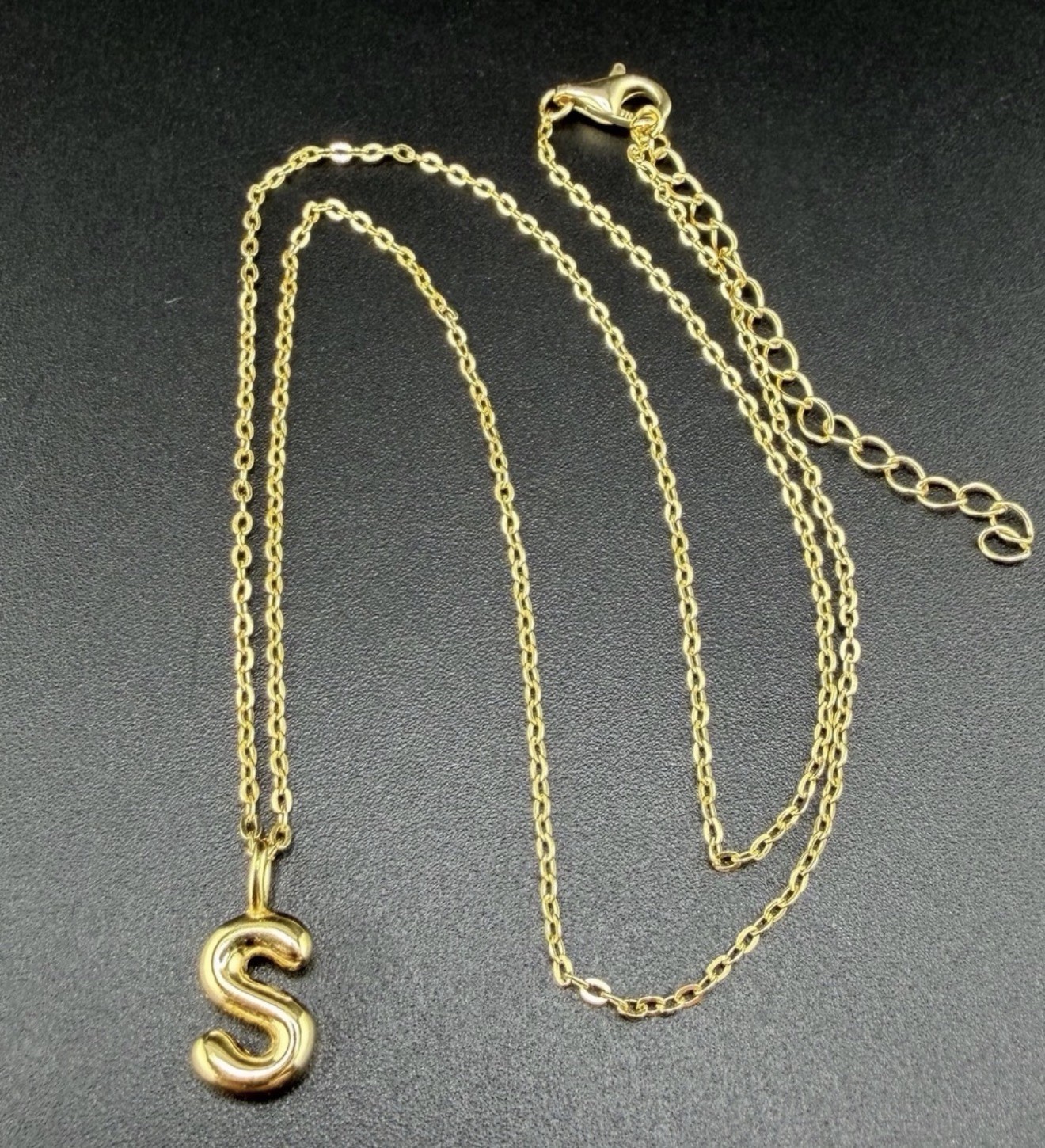 Sterling Silver 925 Gold Yellow overlay Heart Pendant necklace 16-18”