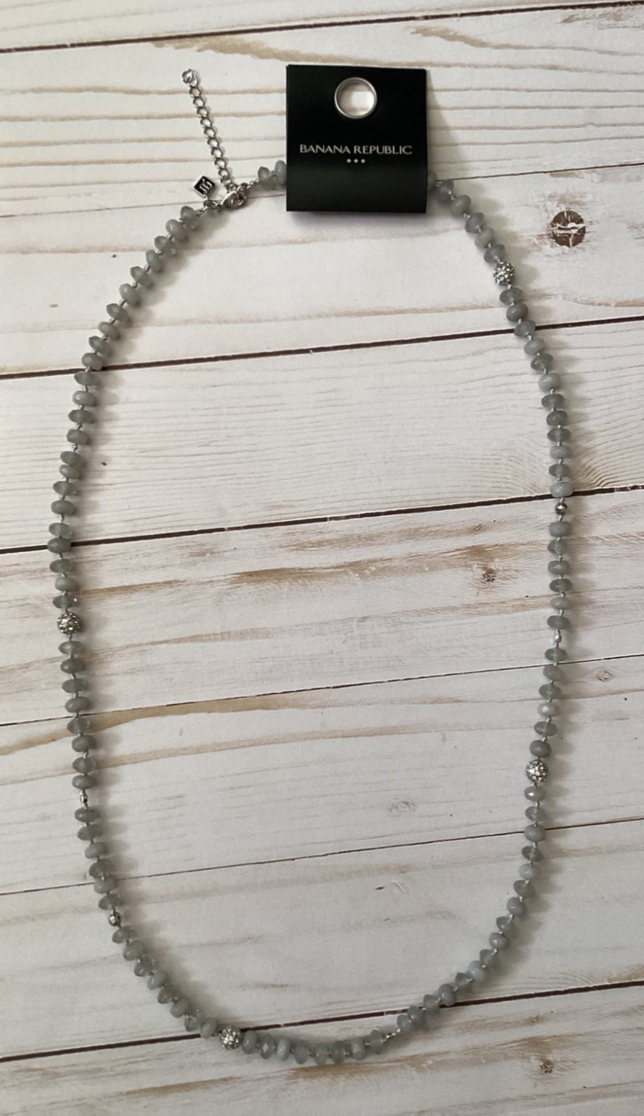Banana Republic Necklace new with tags stone beads adjustable chain