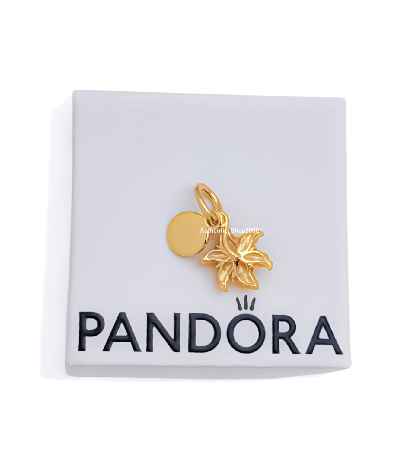 New 100% PANDORA 14k Disney Tangled Sundrop Flower Glow in Dark Charm 764020C01