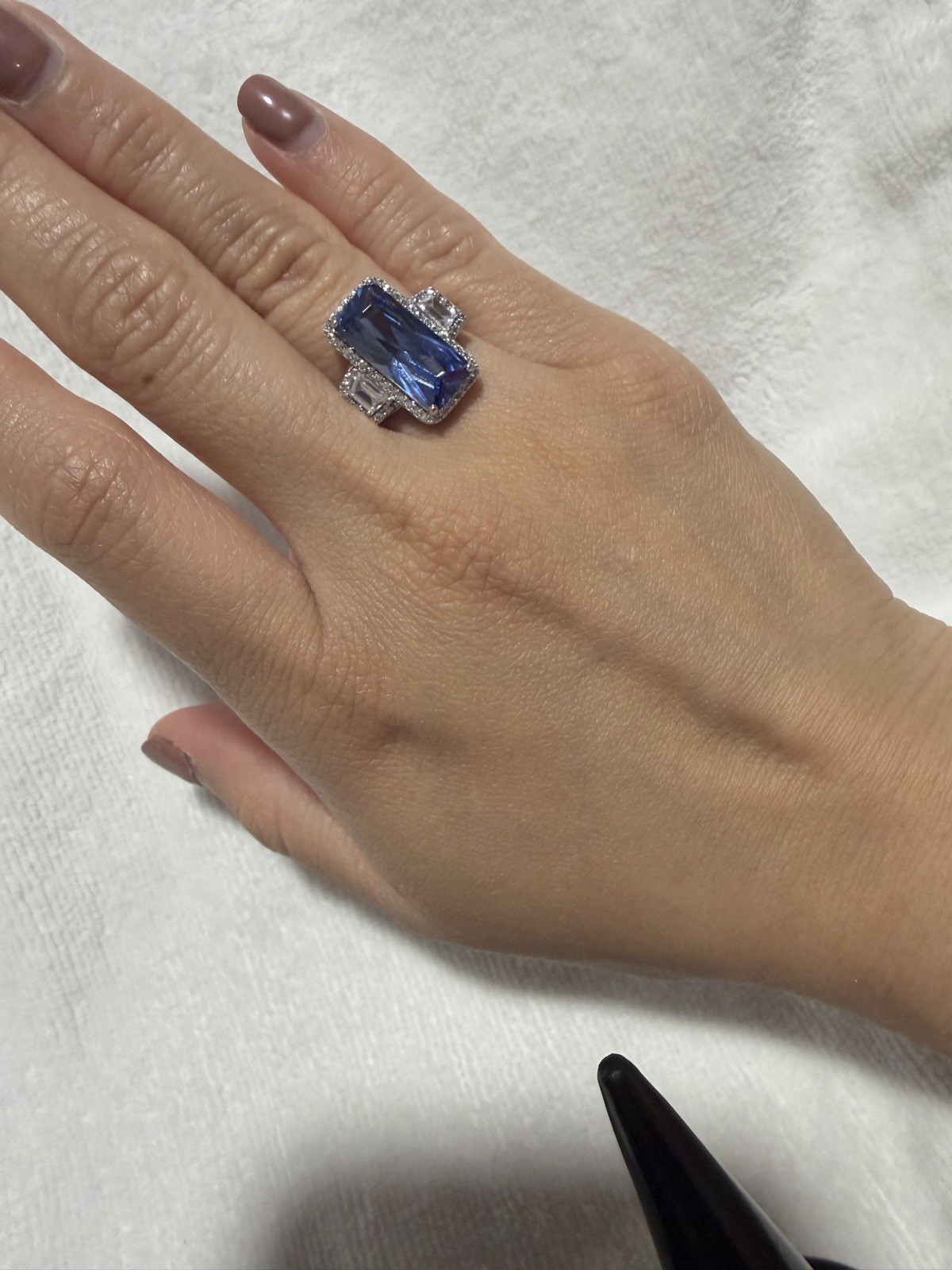 Cocktail sterling silver ring