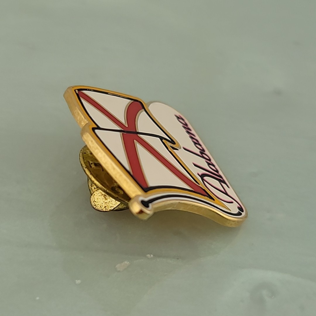 State of Alabama AL Flag Bike Motorcycle Hat Cap lapel Pin