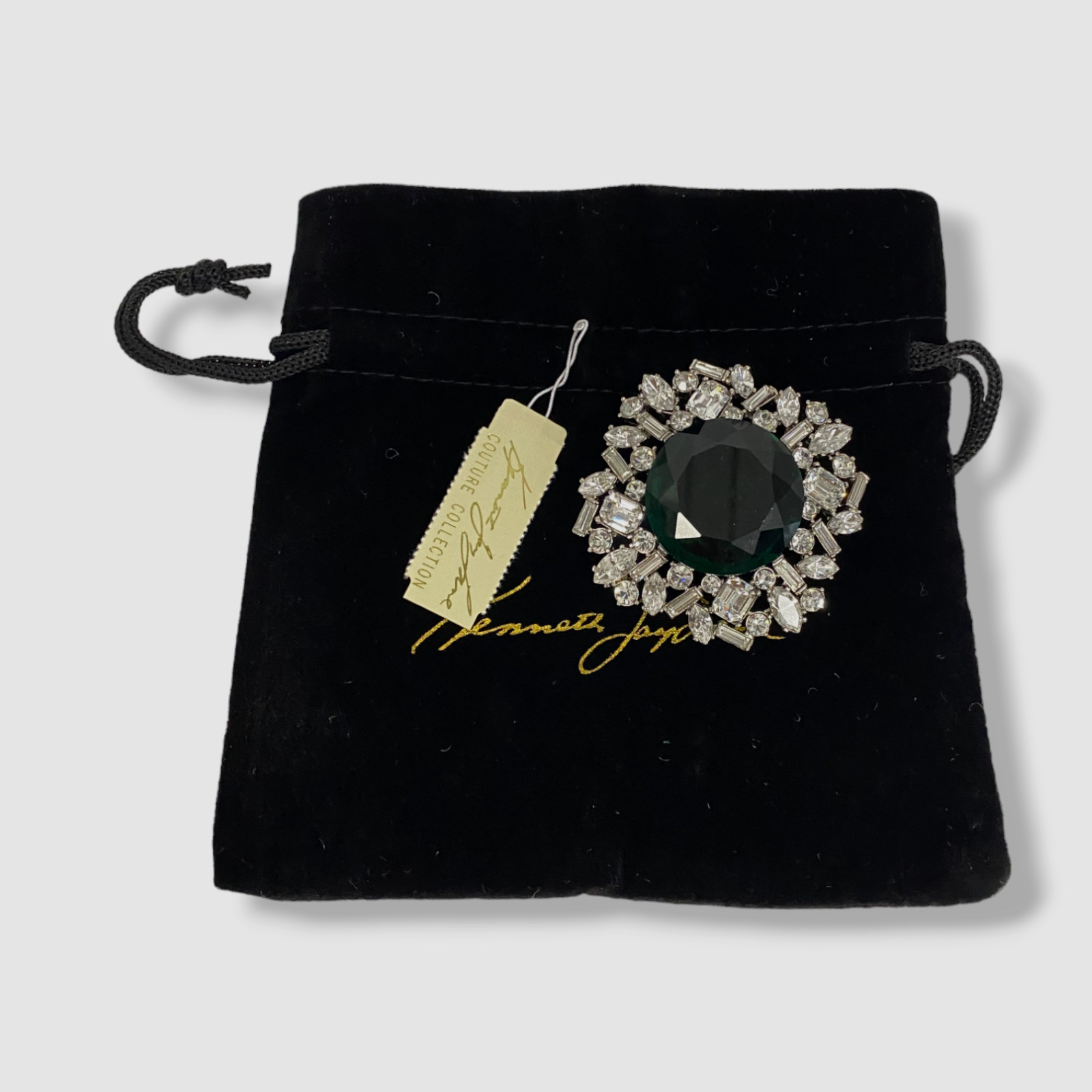 $299 Kenneth Jay Lane Women’s Silver Emerald Centre Brooch