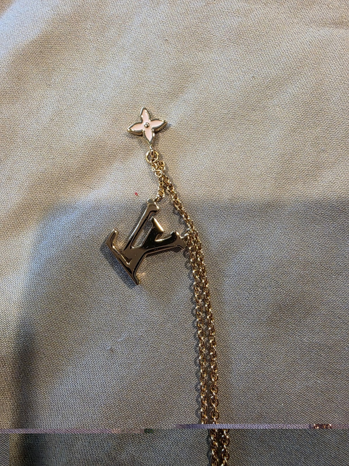 AUTH LOUIS VUITTON LV ICONIC ENAMEL GP NECKLACE M01215 PINK GOLD WOMEN’S F/S