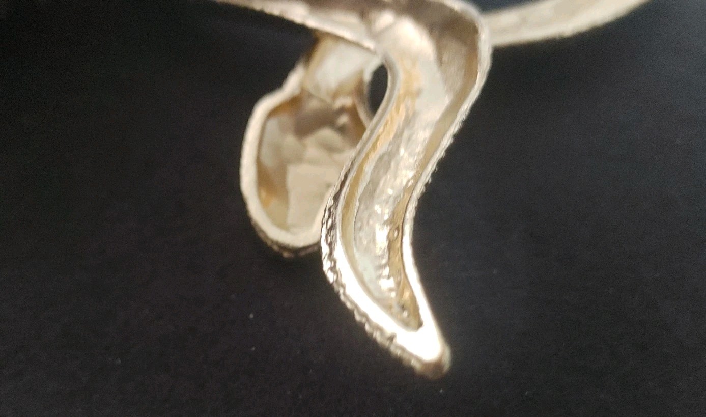 Python Serpent Goldtone Necklace Choker Egyptian Revival