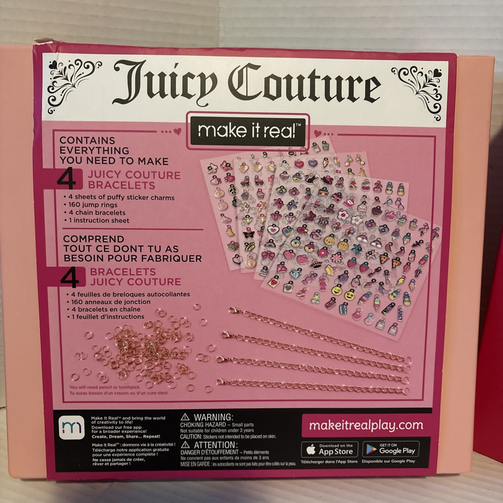 Juicy Coture Bracelet DIY Bracelet Kit charm 2 new box’s