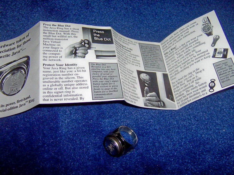 JAVA RING: VERY RARE! Sun Microsystems JAVA ONE Promo – NEW!