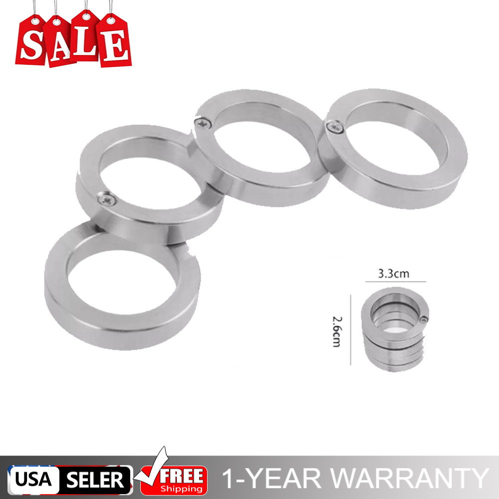 4pcs Stainless Steel Outdoor Rotatable Folding Ring Clasp Ring For Hiking Men US