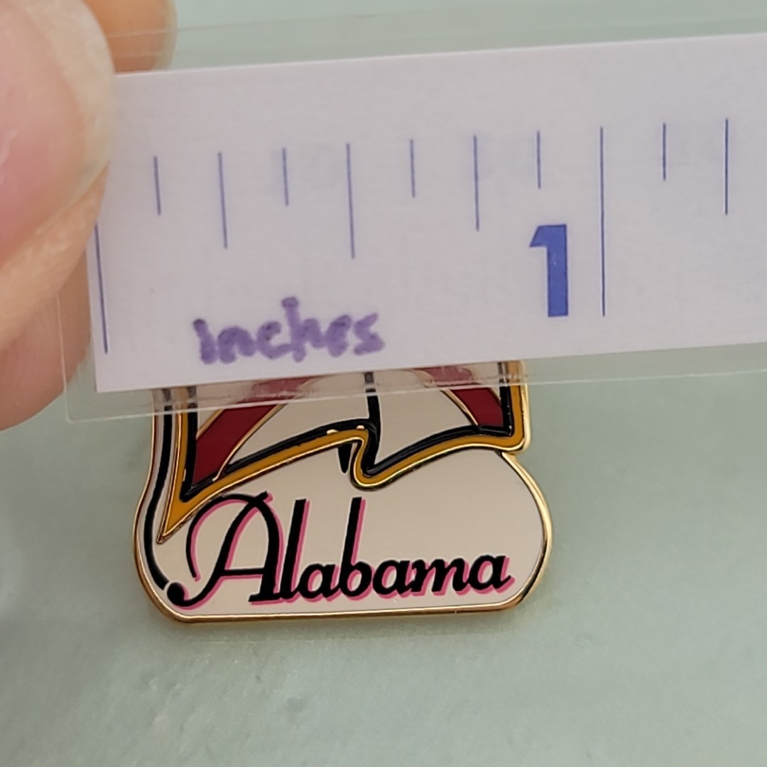 State of Alabama AL Flag Bike Motorcycle Hat Cap lapel Pin