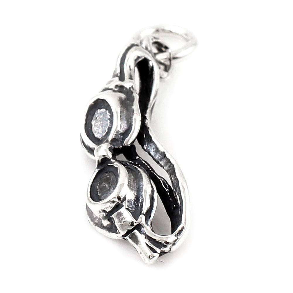 Swim Goggle Charm Guaranteed 925 Sterling Silver 3D Swimming Swimmer Swim Team