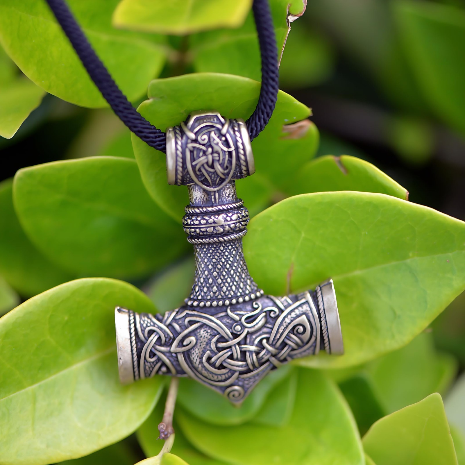 Thor Hammer Necklace – Viking Necklace For Men, Norse Mythology Amulet Jewelr…