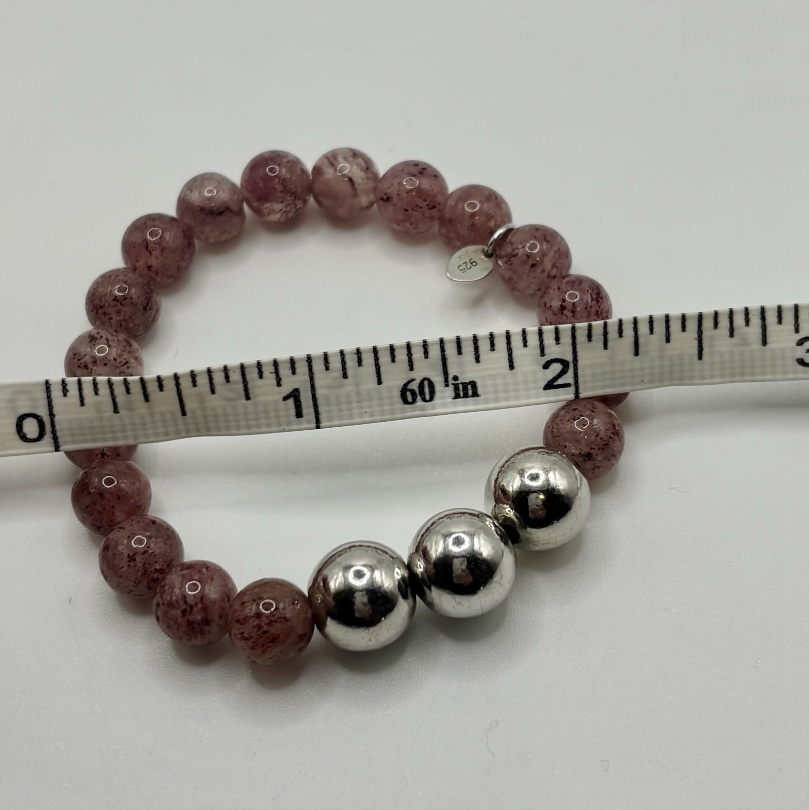 Strawberry Quarts 925 JCM bracelet