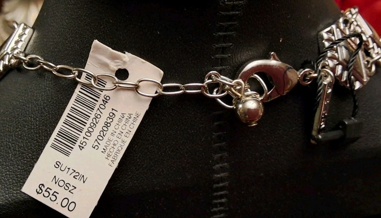 WHITE HOUSE BLACK MARKET”Y”NECKLACE SILVER COLOR BRAND NEW WITH TAG .