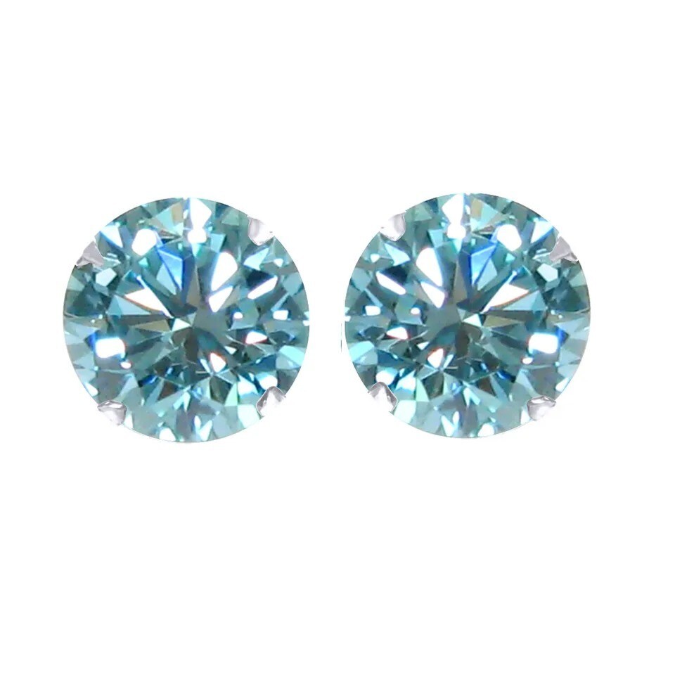 3.12 Ct Round Cut Diamond Studs Earrings In 14k White Gold Certified