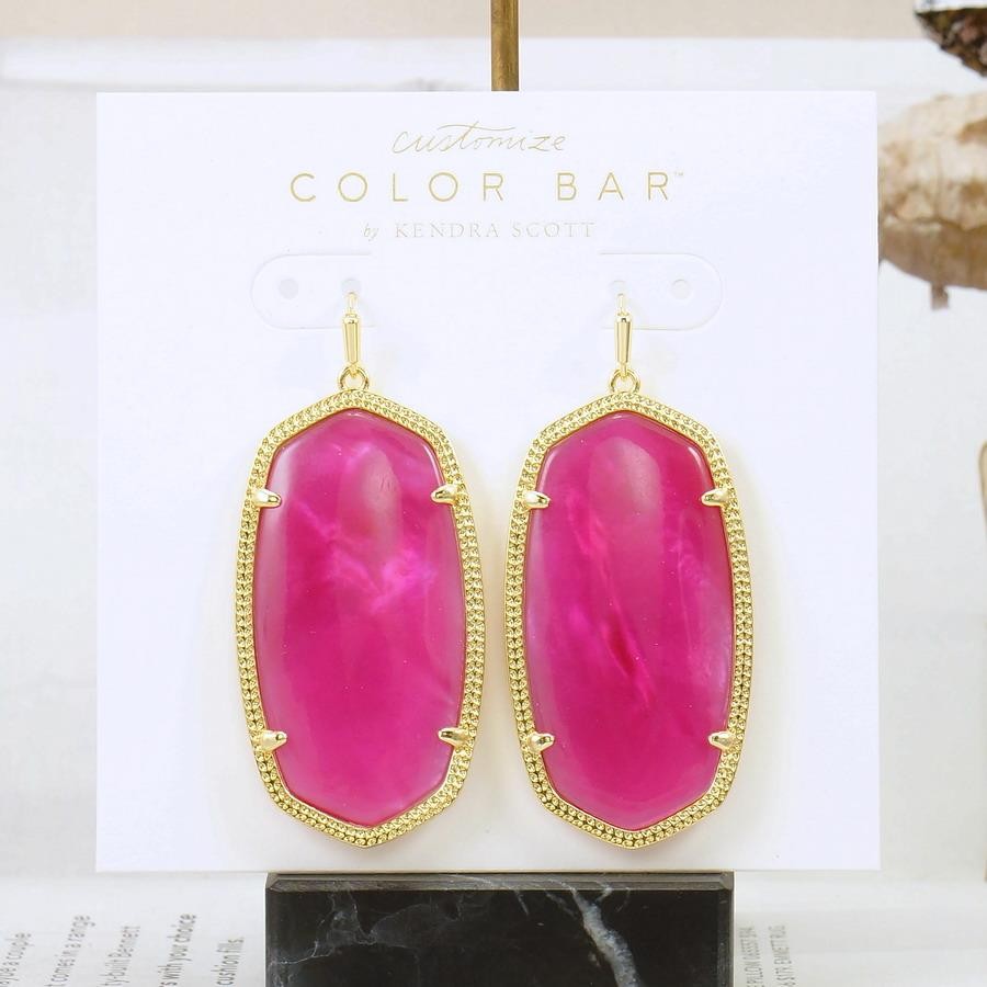 NWOT Kendra Scott Danielle Azalea Illusion Drop earring Gold Plated