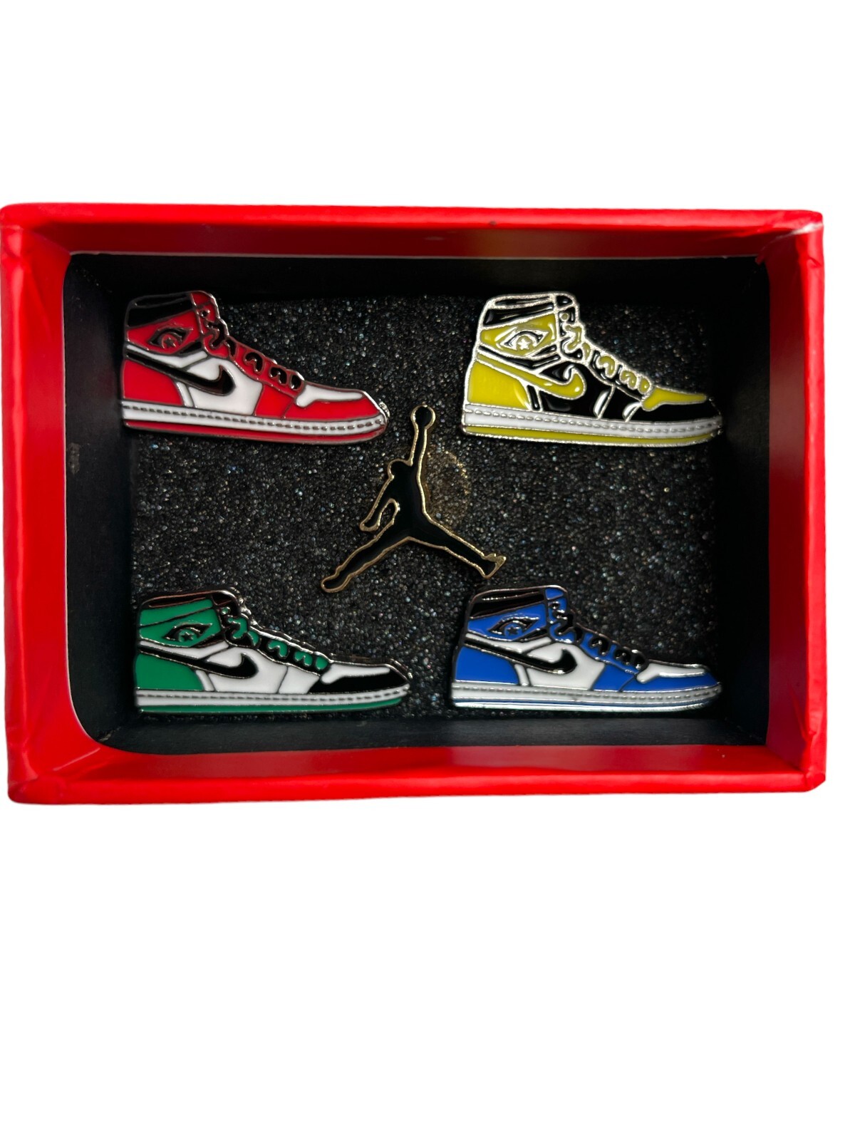 Retro Jordan Sneaker, Jumpman, AJ1 Metallic Lapel Pins & Giftset