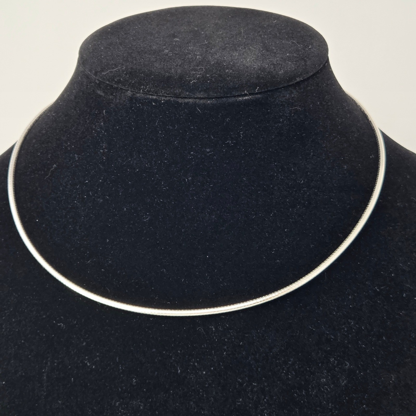 Milor Italy Sterling Silver Omega Snake Chain Necklace Lobster Clasp 17″ 2mm 16g