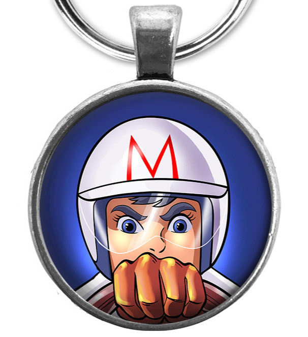 Speed Racer Key Ring Necklace Cufflink Tie Clip Ring Earrings Mach GoGoGo Mach 5