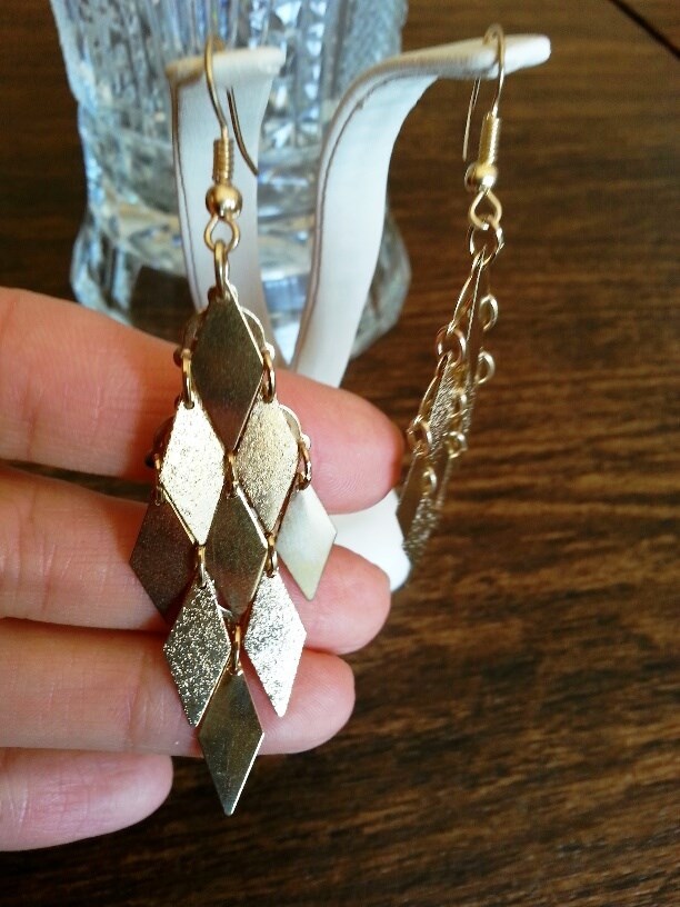 Beautiful long shiny earrings