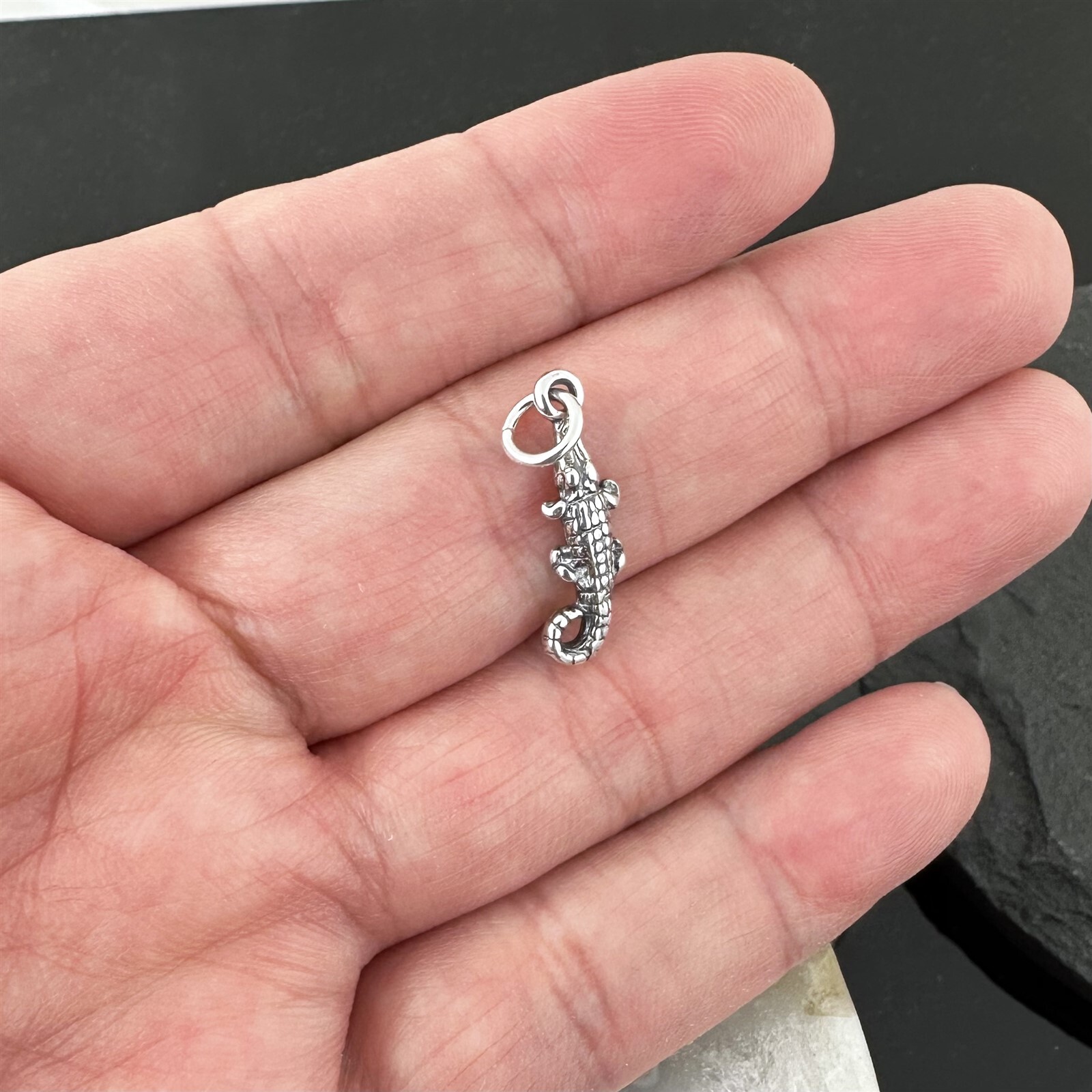 925 Sterling Silver Gator Charm with Necklace Florida Gators Alligator