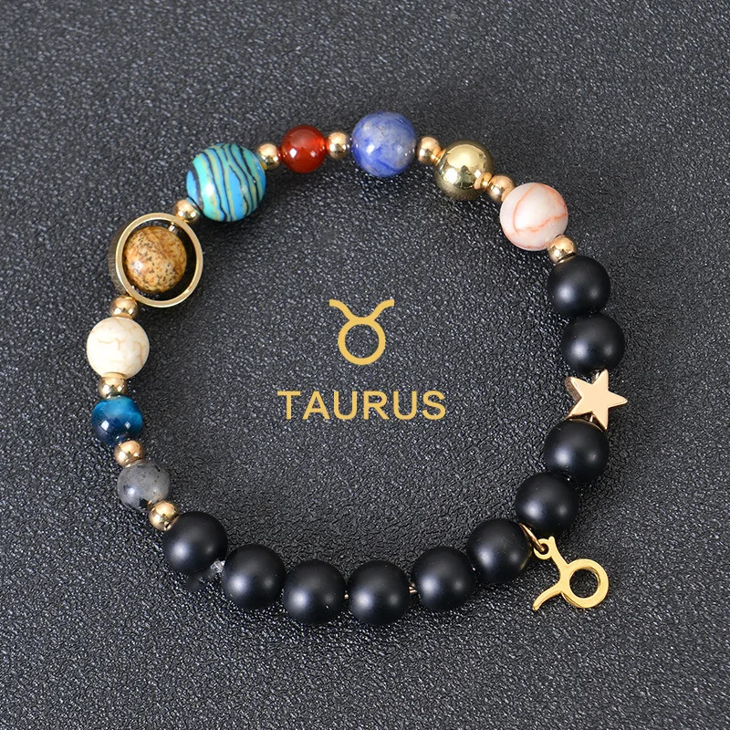 12 Zodiac Signs Bracelet for Women and Men Astrology Jewelry Horoscope Birthday