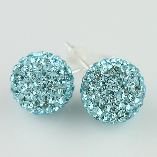 1Pair Czech Crystal Disco Ball Stud Sparkle Earring 4mm 6mm 8mm 10mm
