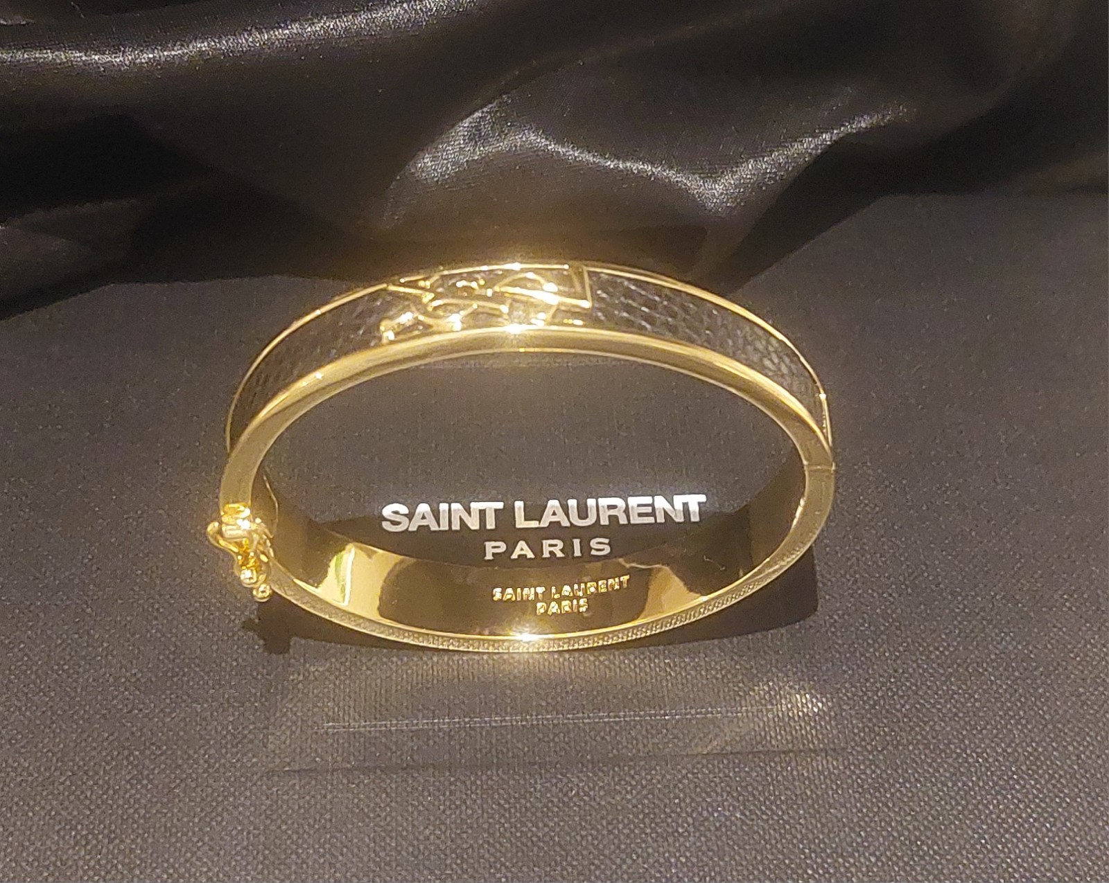 YVES SAINT LAURENT SIGNATURE BANGLE BRACELET – Box Included