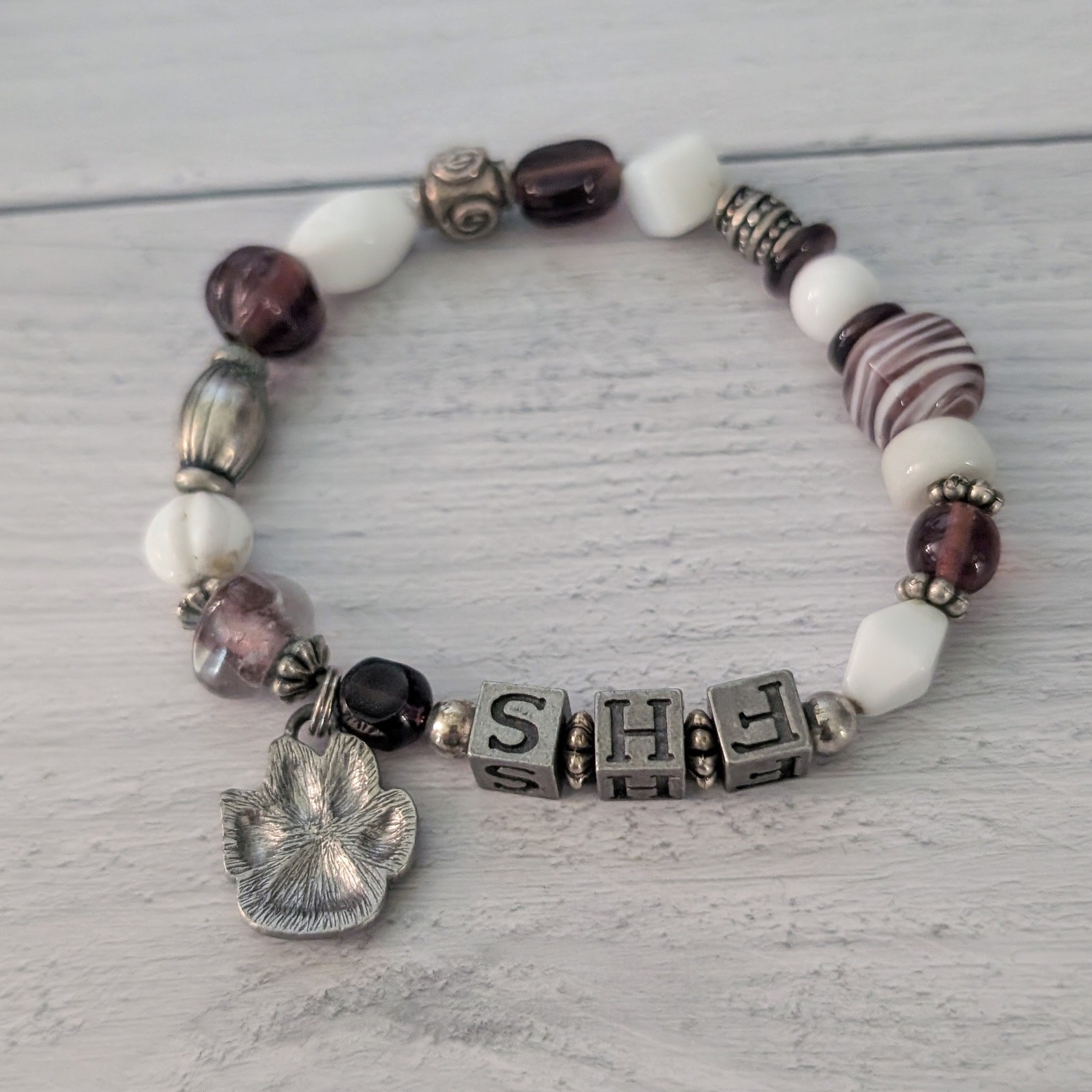 FHS with Paw Charm Stretch Bracelet – Fair Condition