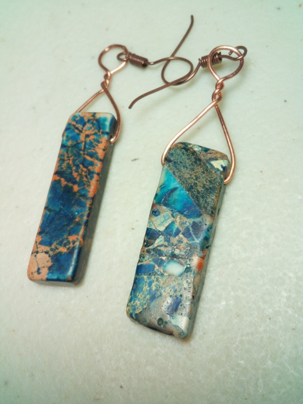 Copper Earring Dye Alexandrite Dangle Earring Hand Made 1of1 Blue Great Deal C11