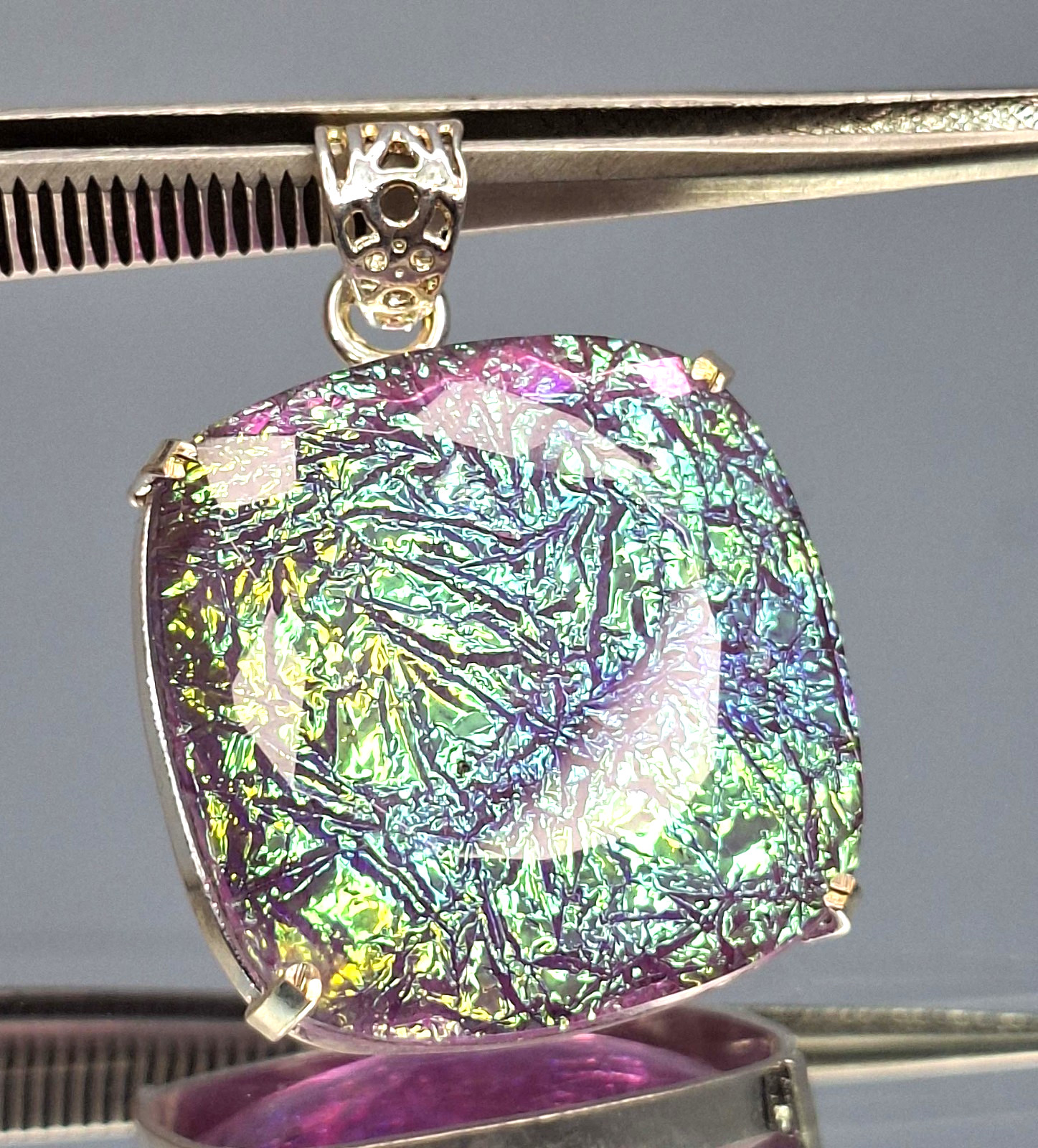 Pendant Cushion Cut Monarch Fire Opal Lab Created 106.65Ct Loose Gemstone SP1116