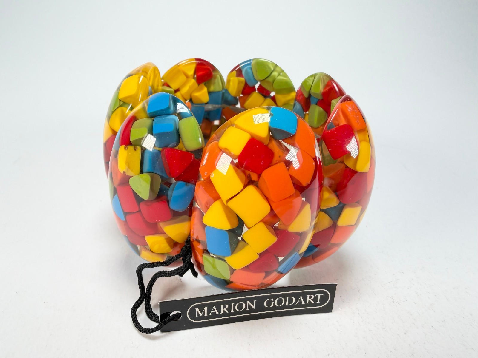 Marion Godart – Confetti “Sept Pièces” Summer Mix Elasticated Resin Bracelet