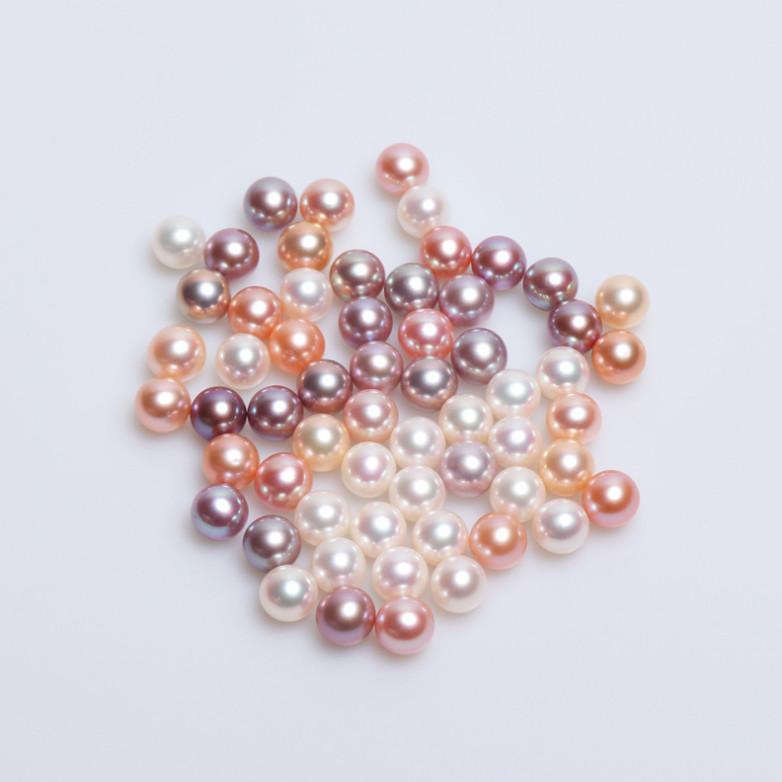 DIY Design Make Your Own Jewelry AAAA Freshwater Near Round Pearls Half-Drilled