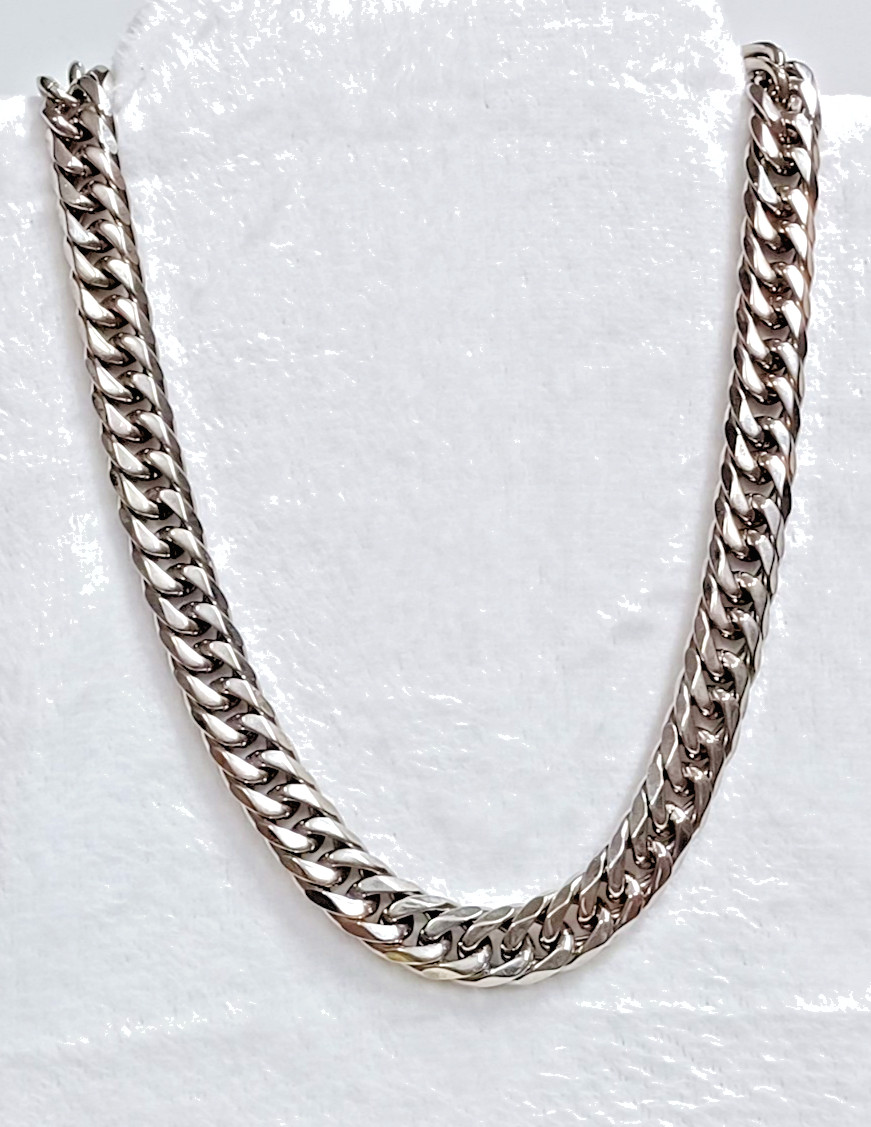 Heavy Mens Stainless Steel Cuban Curb Link Chain Necklace Silver 16mm 20″