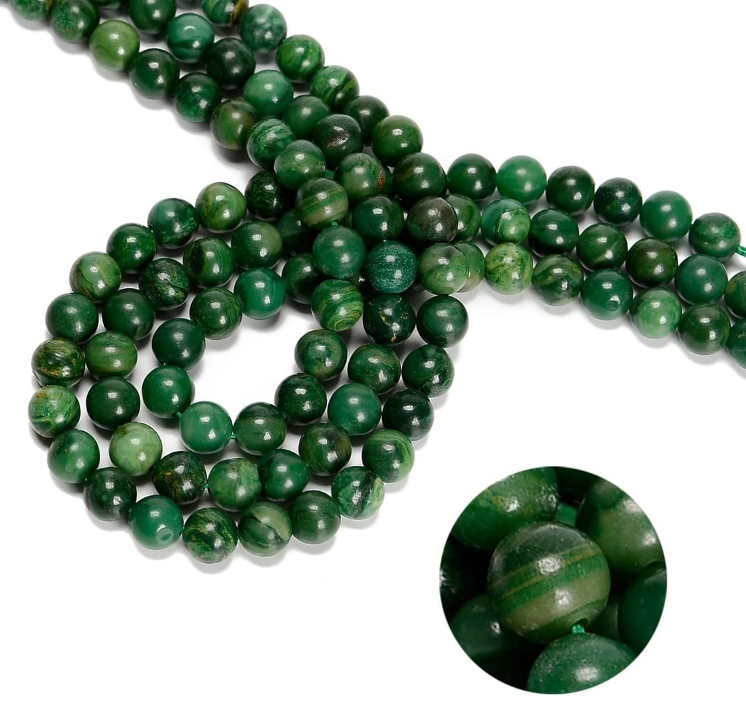 Afghan Natural Jade Smooth Round Beaded 4mm 6mm 8mm 15.5″ Strand Gems