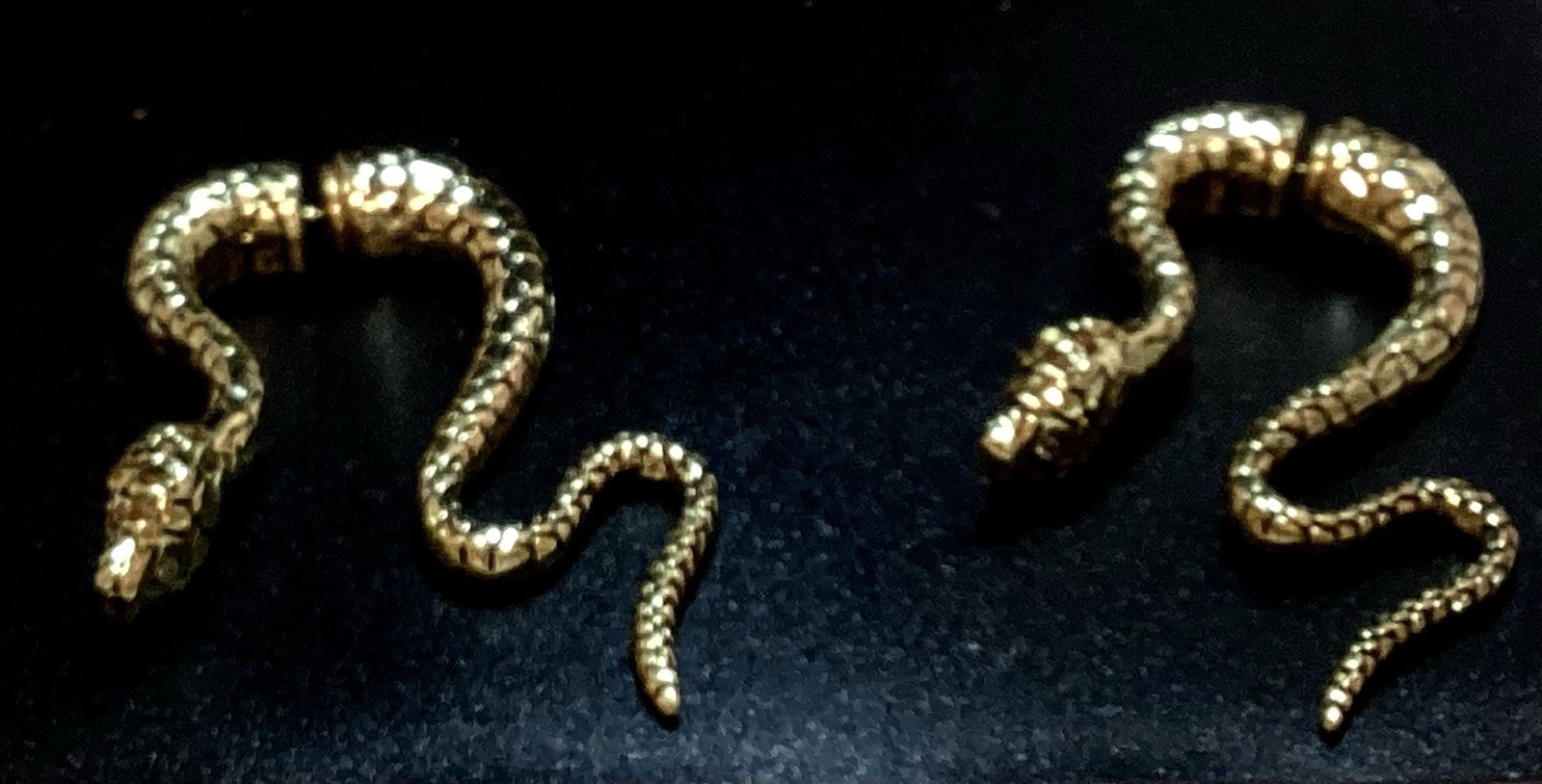 Simply Vera Wang Front To Back Snake Pierced Earrings New! Gothic Elegant!