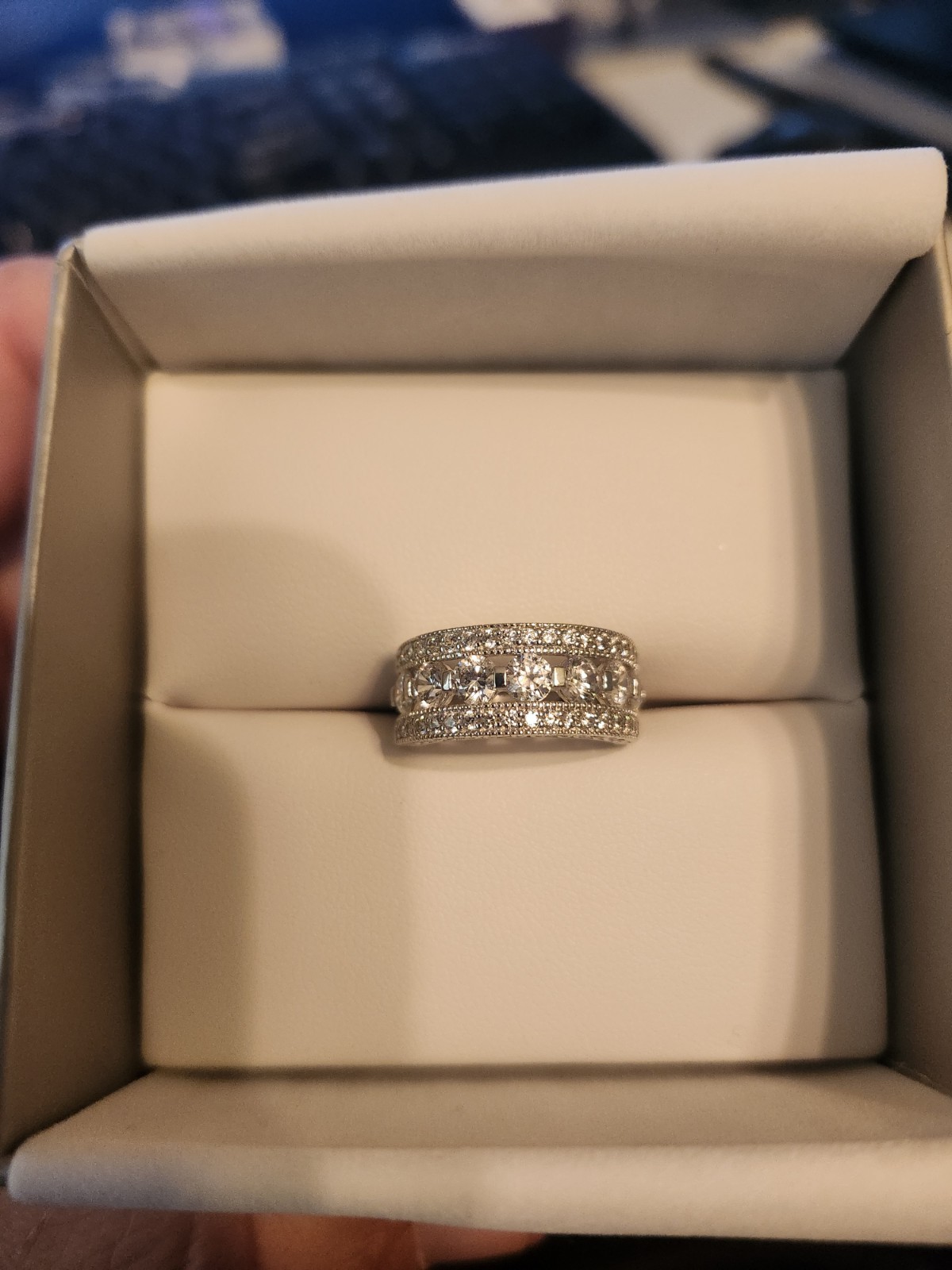 Vanna K Eternity Band Cubic Zirconia Ring Size 7 5.59g 925 CZ With BOX