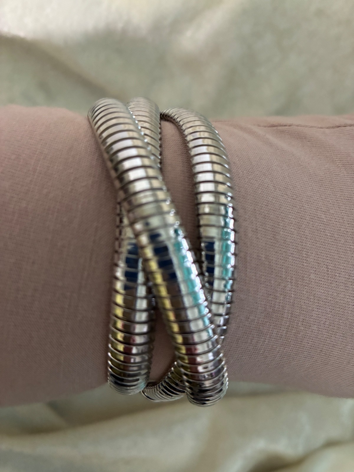 DAVID MARKSTEIN BRONZE THREE STRAND SLIP-ON TUBOGAS BRACELET (M4951-62)