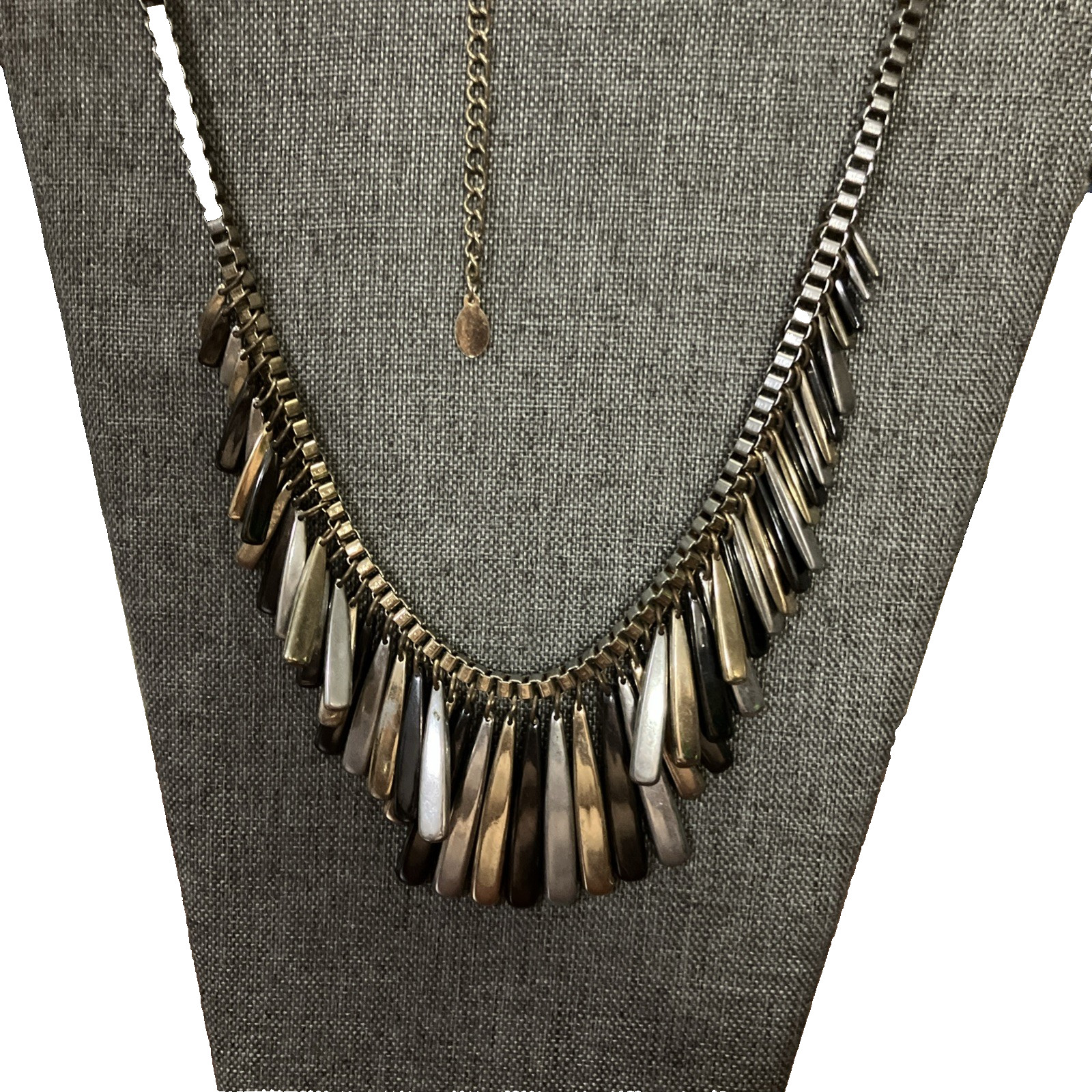 Vintage Black Gold Silver Statement Necklace Fashion Jewelry Gift for Her