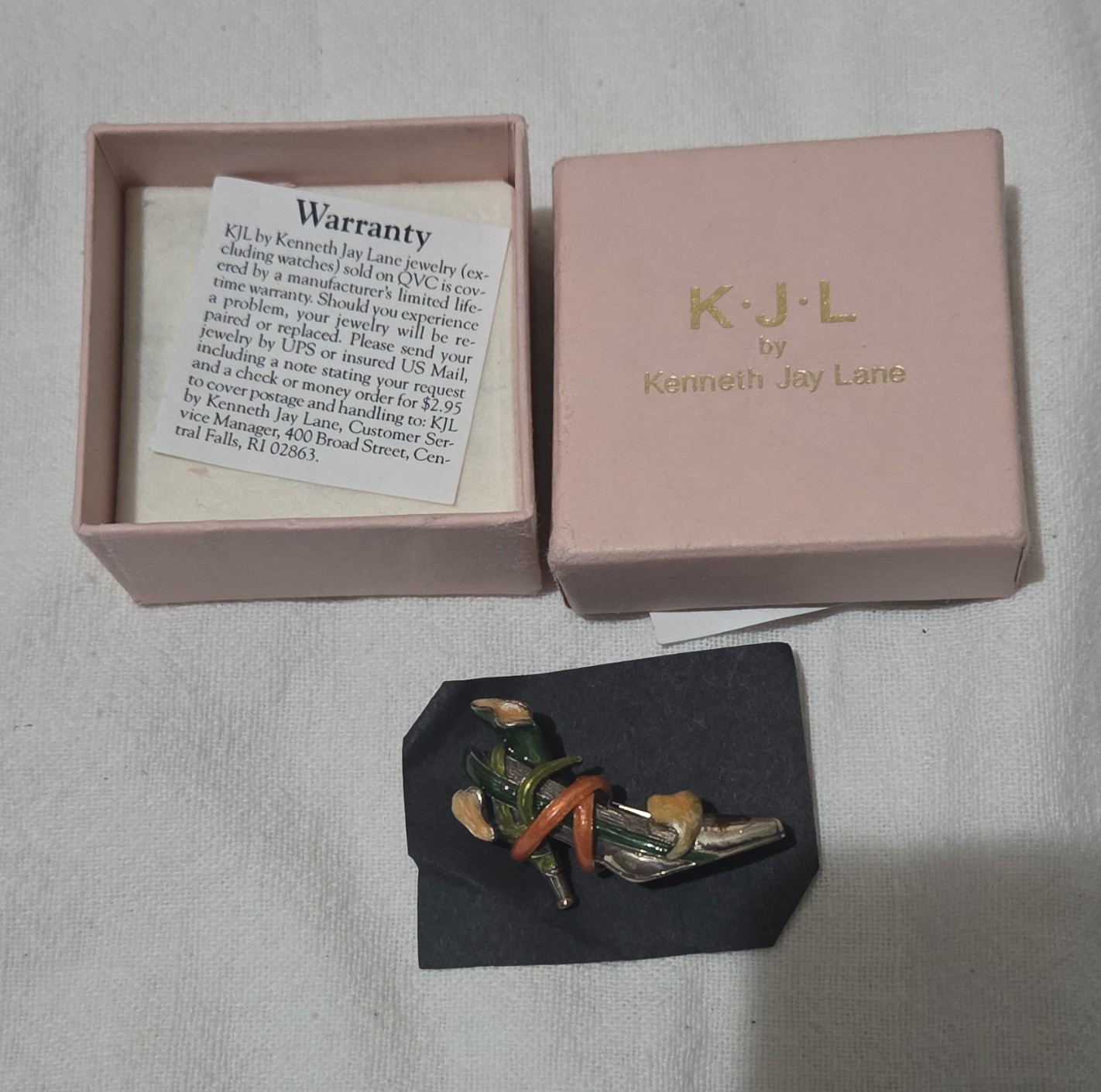 Kenneth Jay Lane Shoe Brooch Pin Multicolor Enamel Fashion & Costume Theme