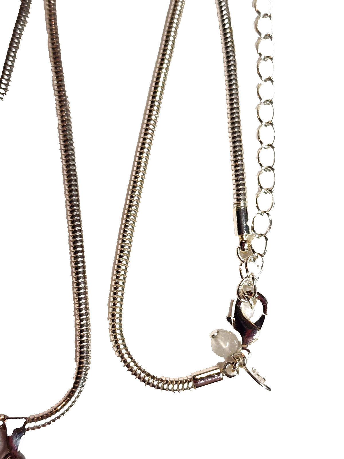Large Red Heart Love Silver Tone Pendant Necklace Y2K Style Statement 20″ Retro