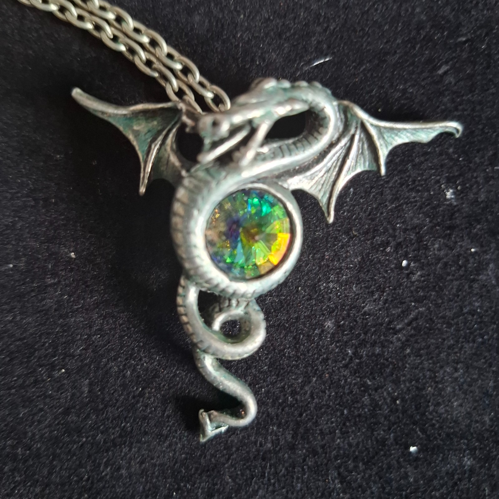 Alchemy Gothic Anguis Aeternus Pendant. Jewelled Dragon(P346) 2003