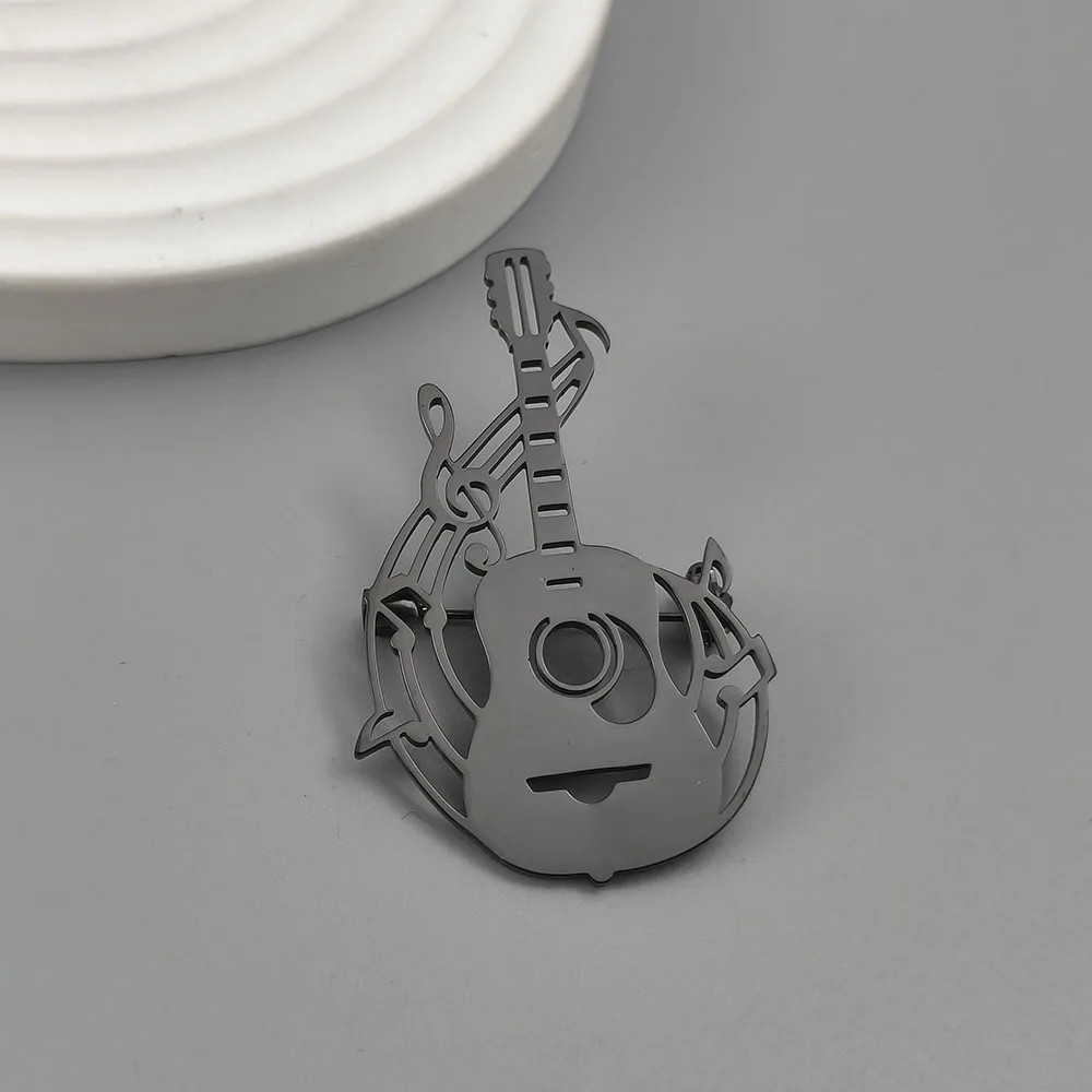 Enamel Guitar Brooch Pin Jewelry Womens Gift