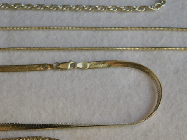LOT OF 5 .925 STERLING SILVER NECKLACES ASSORTED MIX 17″- 34″ 96.9 GRAMS TW L1