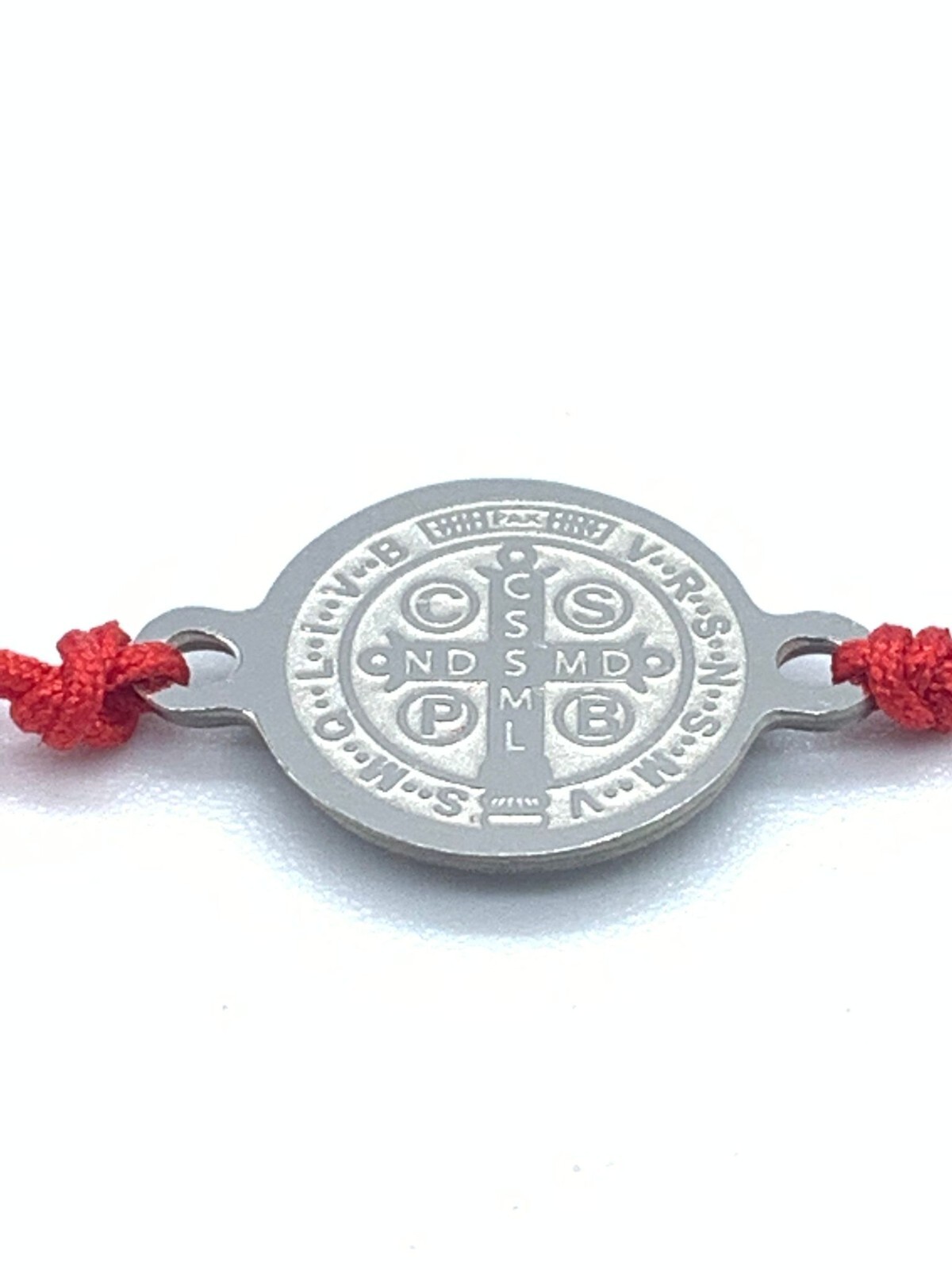 Red String Saint Benedict Medal Bracelet Adjustable 6in-10in Religious Charm