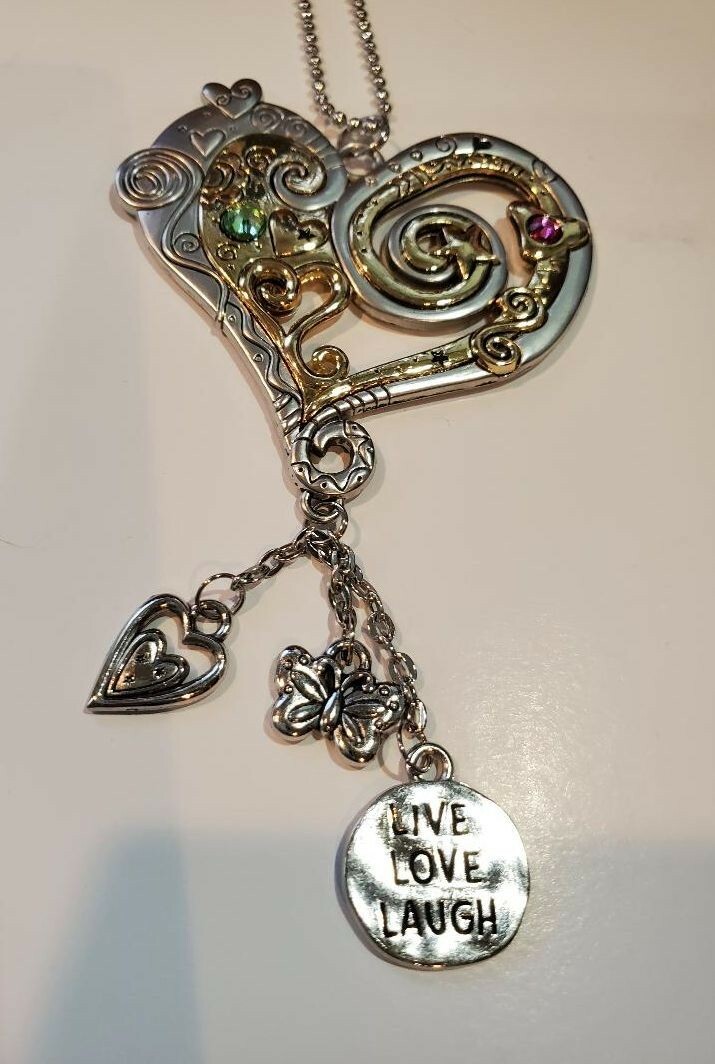 BEAUTIFUL HEART GANZ CAR CHARM WITH CHAIN FOR REAR-VIEW MIRROR