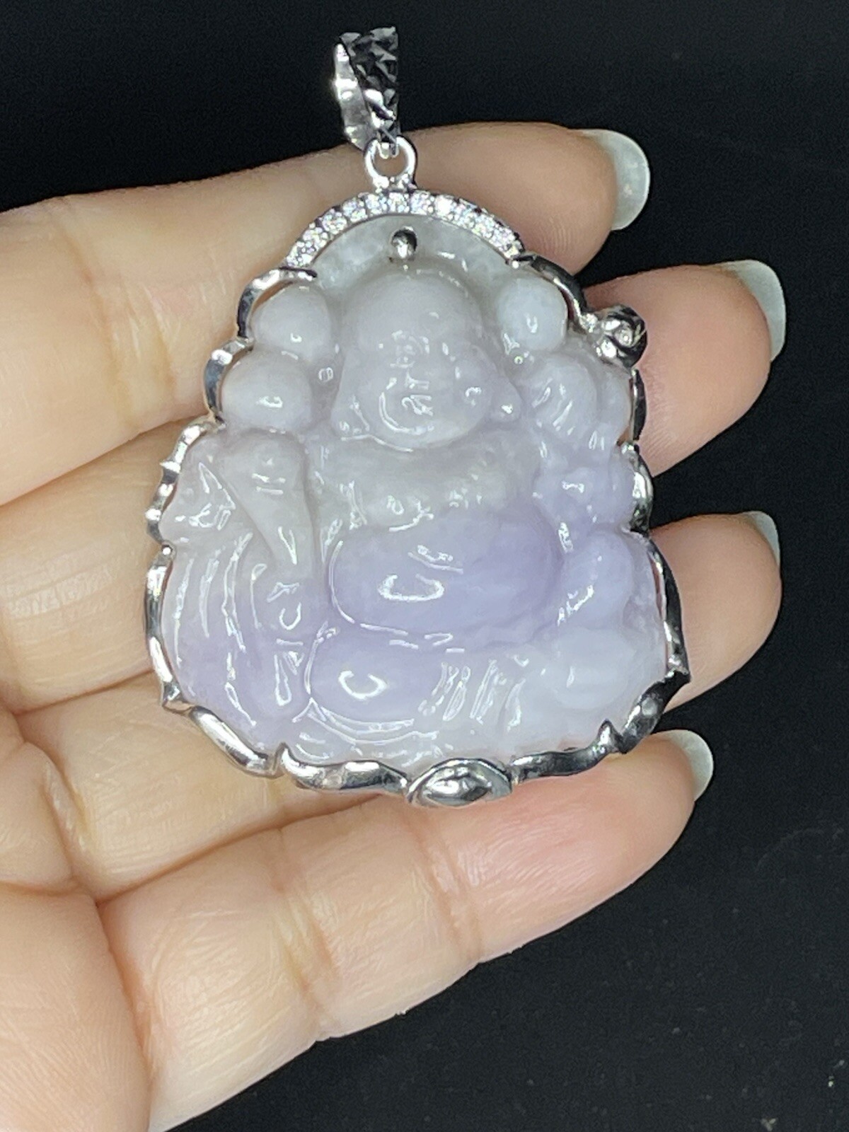 Maitreya Buddha pendant 100% Natural Jade & Natural Color