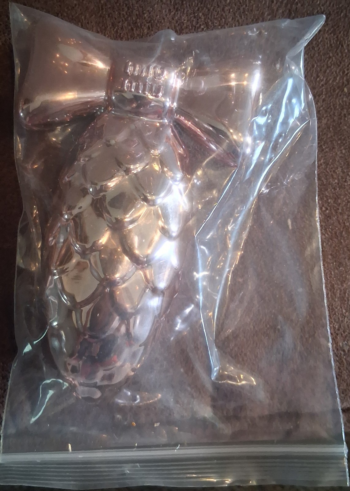 NEW Miu Miu Rose Gold Pink Pine Cone Charm Bag Clip Brooch Fashion Jewelry